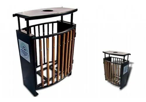 Ç-108 Oval Agaçlı Bahçe Çöp Kovası