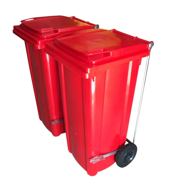 120 Lt. Pedallı Plastik Çöp Konteyneri