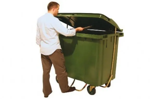 660 Lt. Pedallı Plastik Çöp Konteyneri