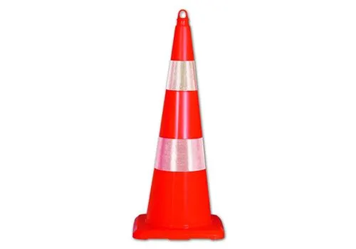 90 CM Şeritli Pvc Trafik Konisi